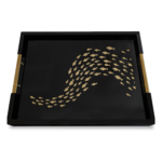 School of Fish Serving Tray (Black)