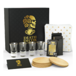 Gold Rim Shot Glass Gift Set