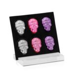 Luxe Skull Magnet Set - Purple/Pink/Silver