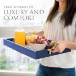 Navy Serving Tray Set with 4 Matching Coasters - Image 4