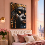 Noir Allure - Crystal Embellished Wall Art - Image 2