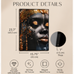 Noir Allure - Crystal Embellished Wall Art - Image 3