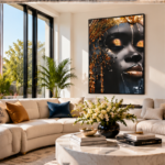 Noir Allure - Crystal Embellished Wall Art - Image 4